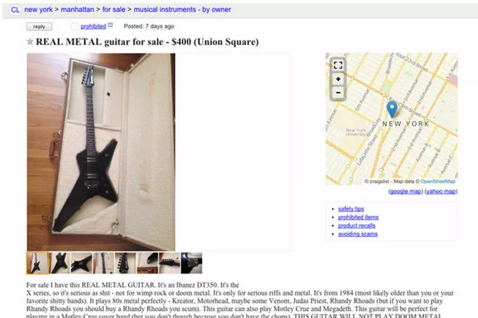 Awesomely Entertaining Craigslist Guitar Ad Gets Immortalized With YouTube Video