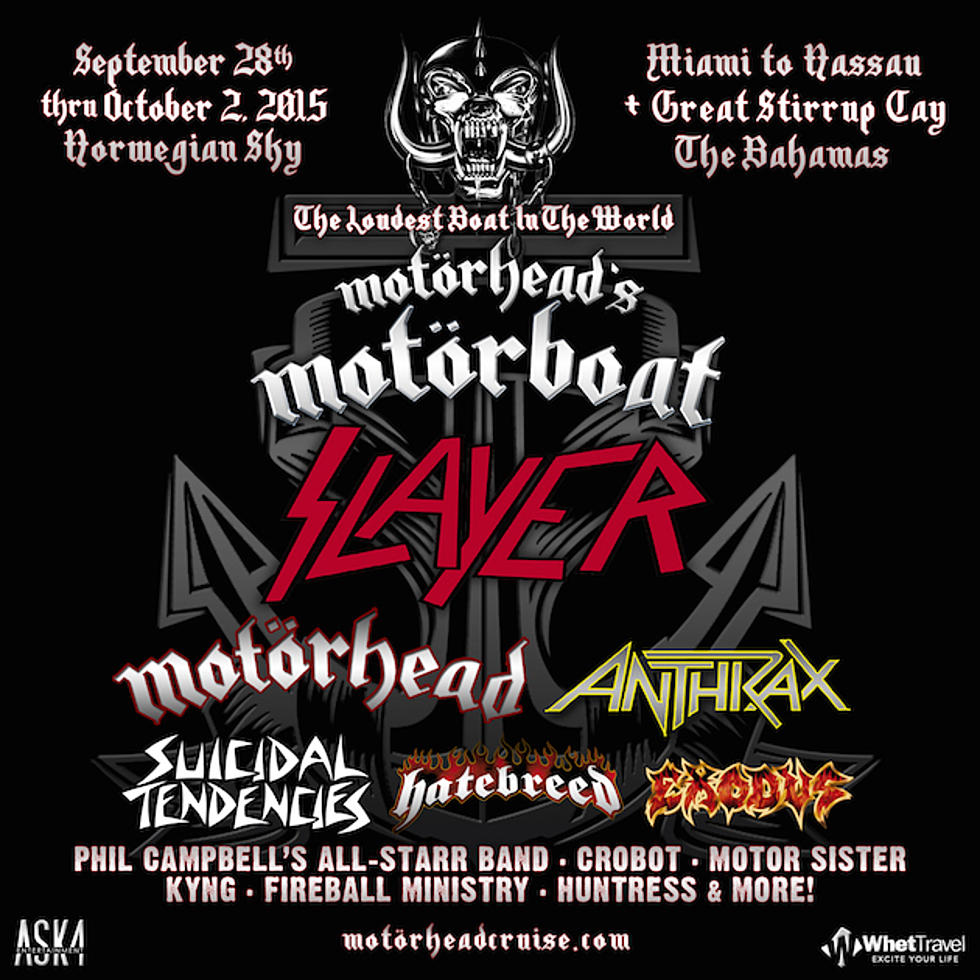 Motorhead&#8217;s Motorboat Cruise 2015 to Set Sail With Slayer, Motorhead, Anthrax + More