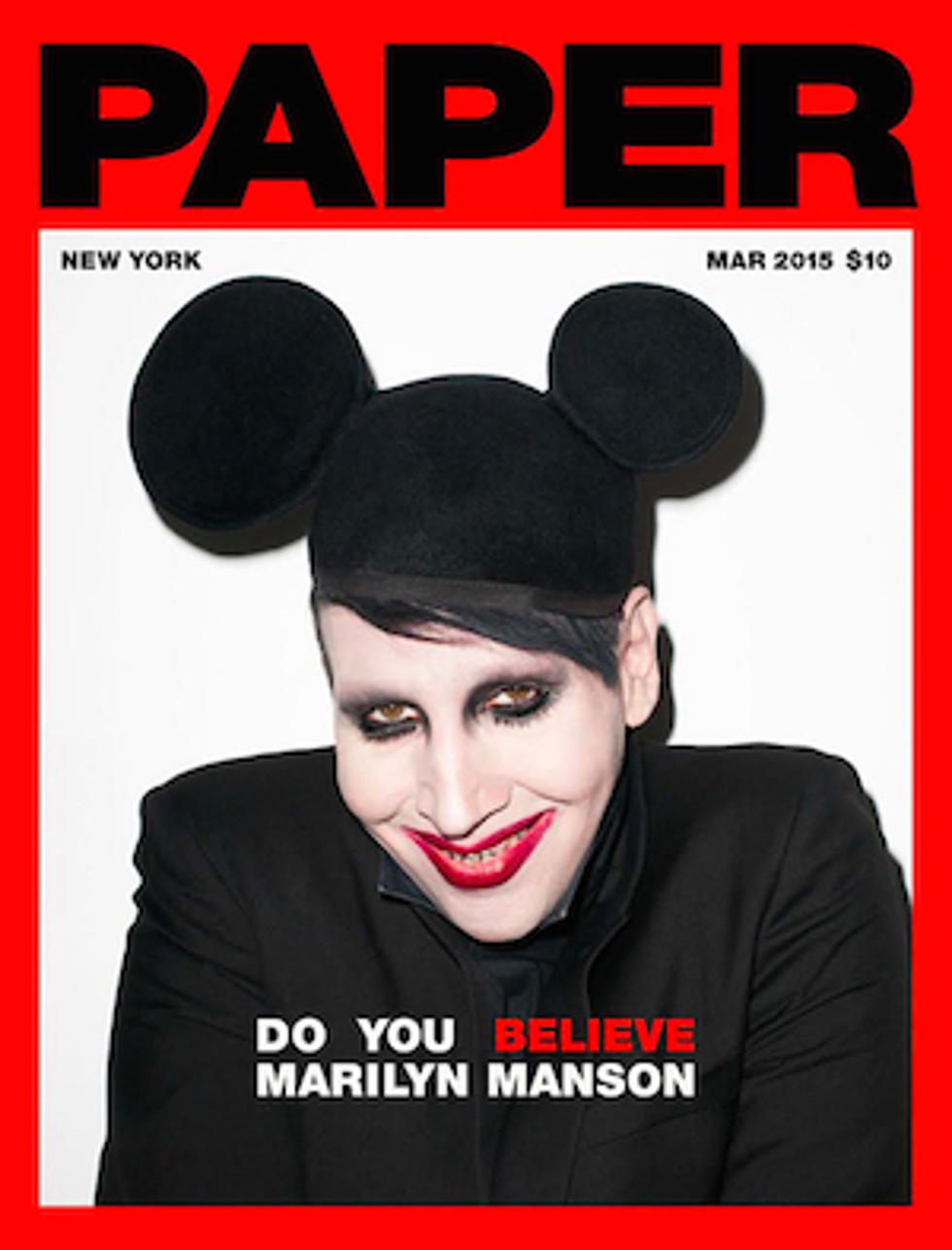 Marilyn Manson + Dad Pose in Makeup for &#8216;Paper&#8217; Magazine