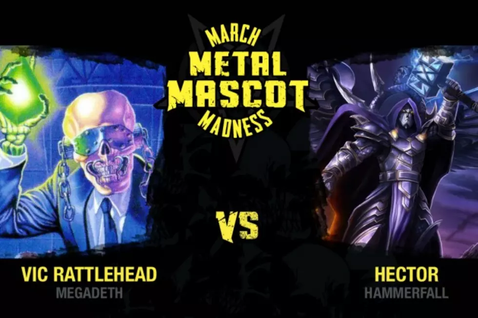 Megadeth&#8217;s Vic Rattlehead vs. HammerFall&#8217;s Hector &#8211; Metal Mascot Madness, Round 1