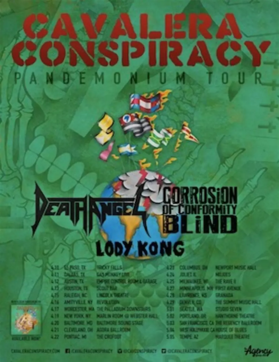 Cavalera Conspiracy to Embark on Spring U.S. Tour With Death Angel, C.O.C + Lody Kong