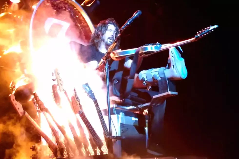 Watch: That Time When Dave Grohl Played a Guitar Solo Using His Broken Leg