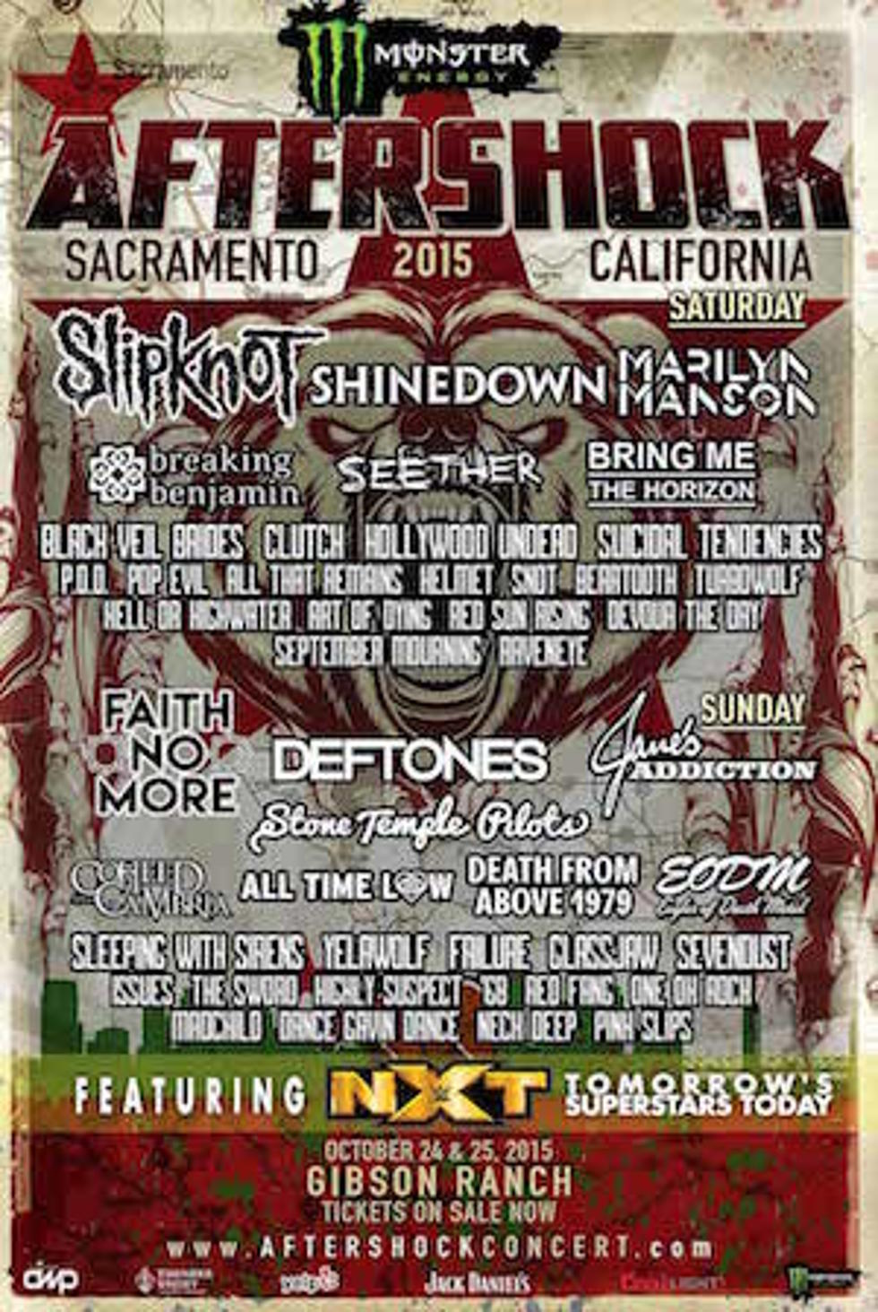 2015 Monster Energy Aftershock Festival Set Times Revealed