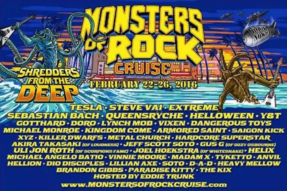Steve Vai + Sebastian Bach Lead 2016 Monsters of Rock Cruise