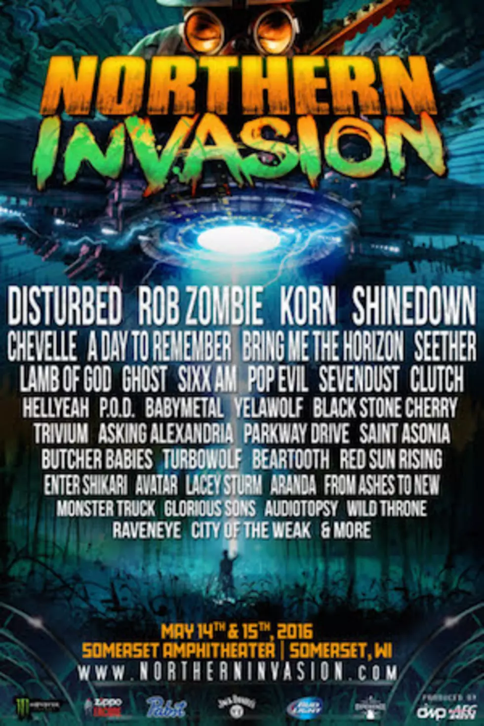 Disturbed, Rob Zombie + Korn Lead 2016 Northern Invasion Festival