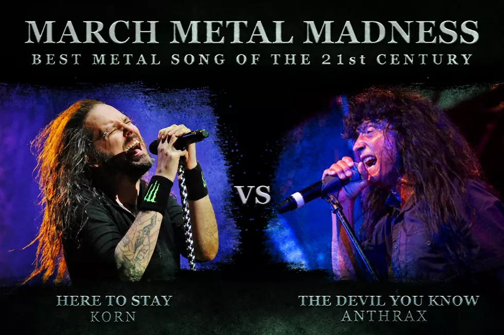 Korn, ‘Here to Stay’ vs. Anthrax, ‘The Devil You Know’ – Metal Madness 2016, Round 1