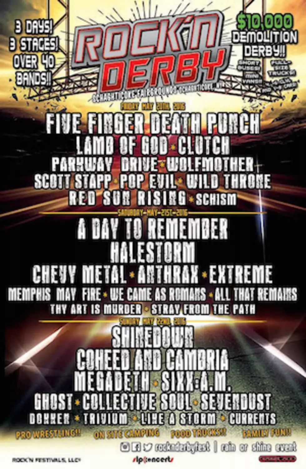 2016 Rock&#8217;N Derby Additions, Daily Lineups Announced
