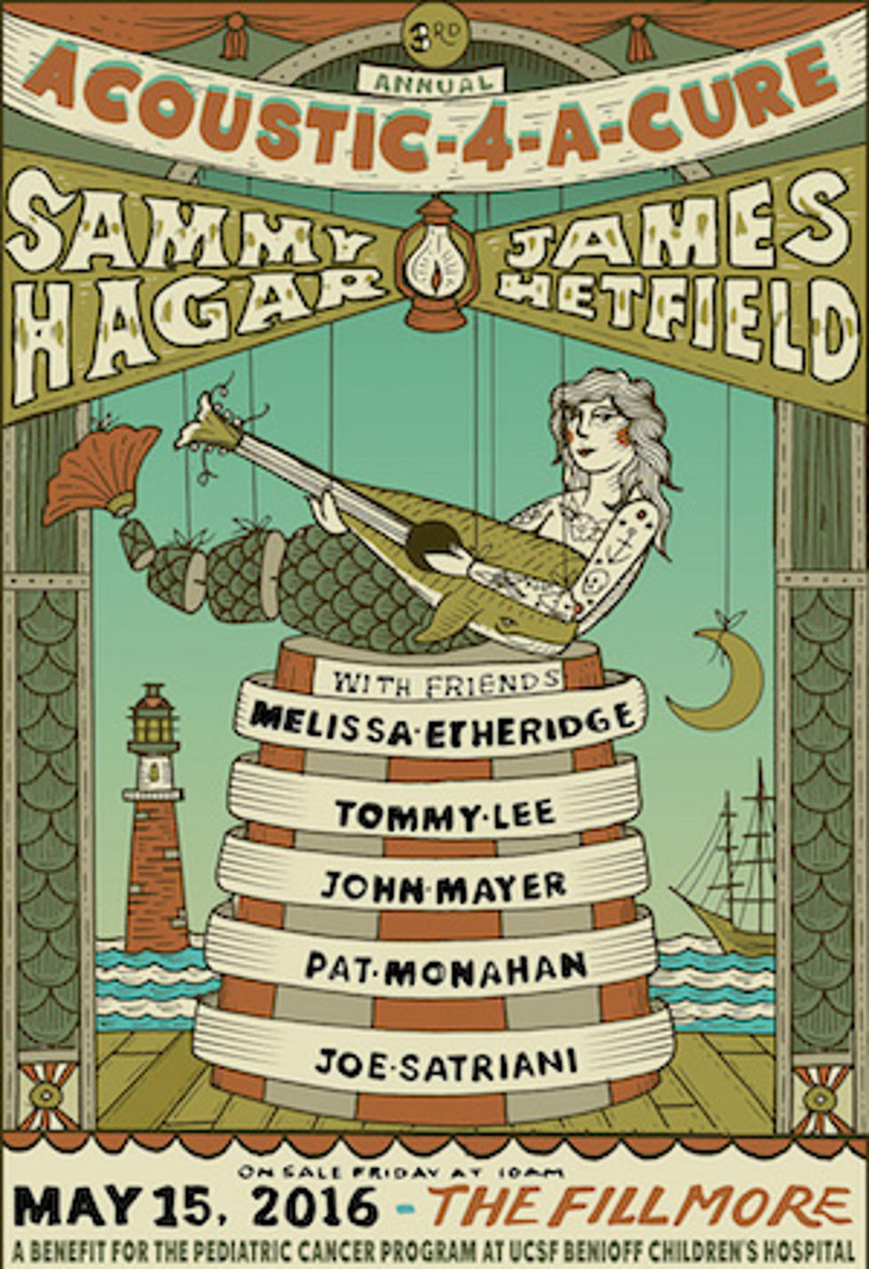 James Hetfield + Sammy Hagar Welcome Tommy Lee, Joe Satriani + More for 3rd Annual Acoustic-4-a-Cure Benefit