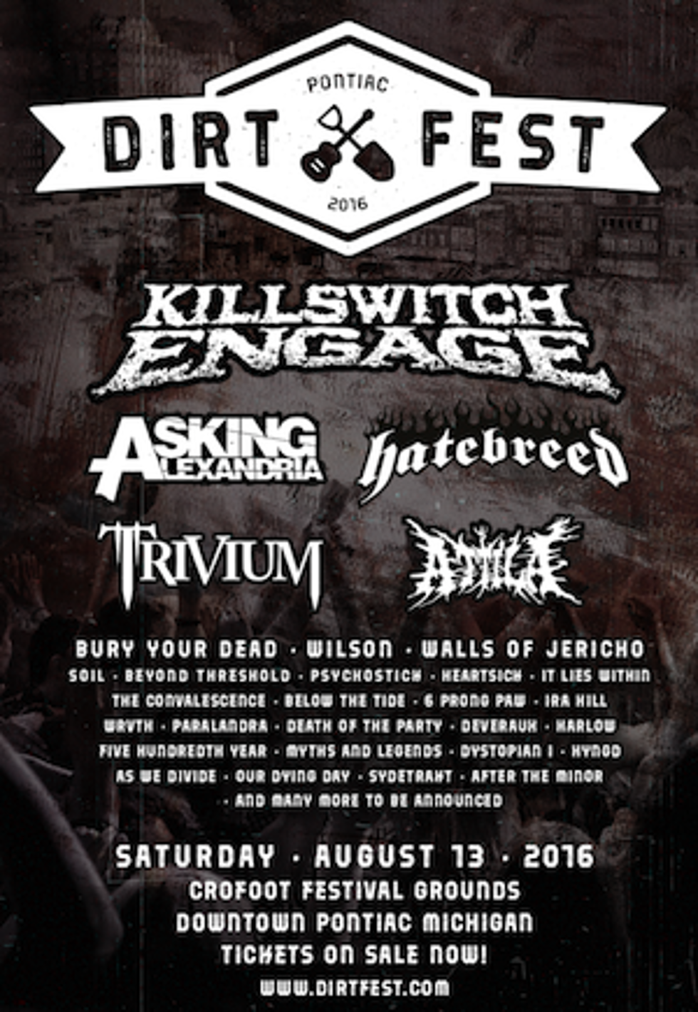 Killswitch Engage, Asking Alexandria + Hatebreed Lead Dirt Fest 2016 Lineup