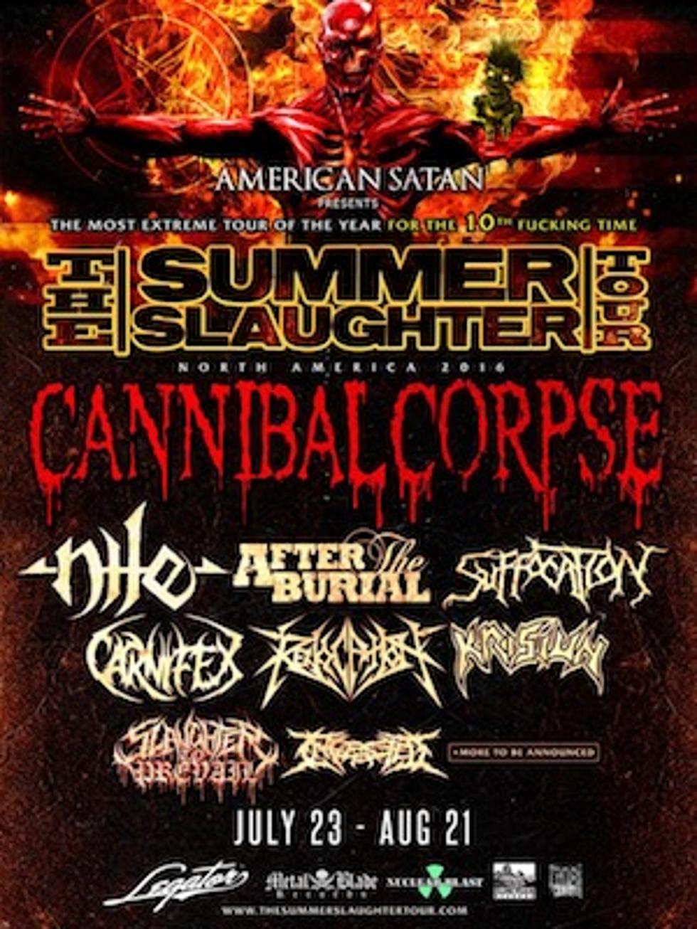 Cannibal Corpse, Nile, After the Burial Lead 2016 Summer Slaughter Lineup