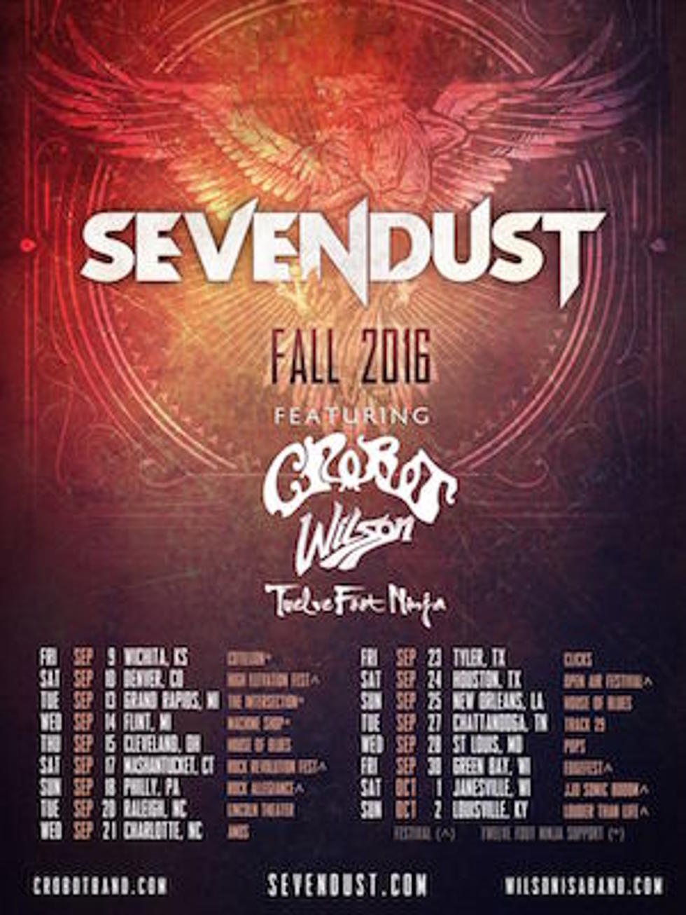 Sevendust Announce Fall 2016 Tour With Crobot + More