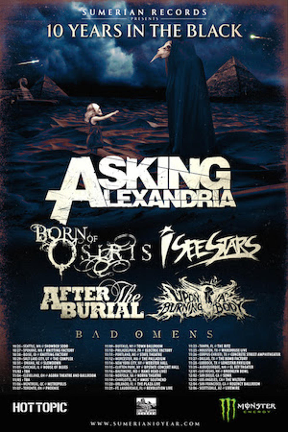 Asking Alexandria + Born of Osiris Lead &#8217;10 Years in the Black&#8217; Sumerian Records 10th Anniversary Tour