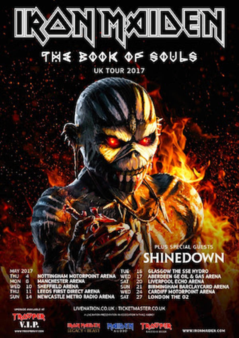 Iron Maiden Extend &#8216;The Book of Souls&#8217; Tour Into 2017 With European Dates