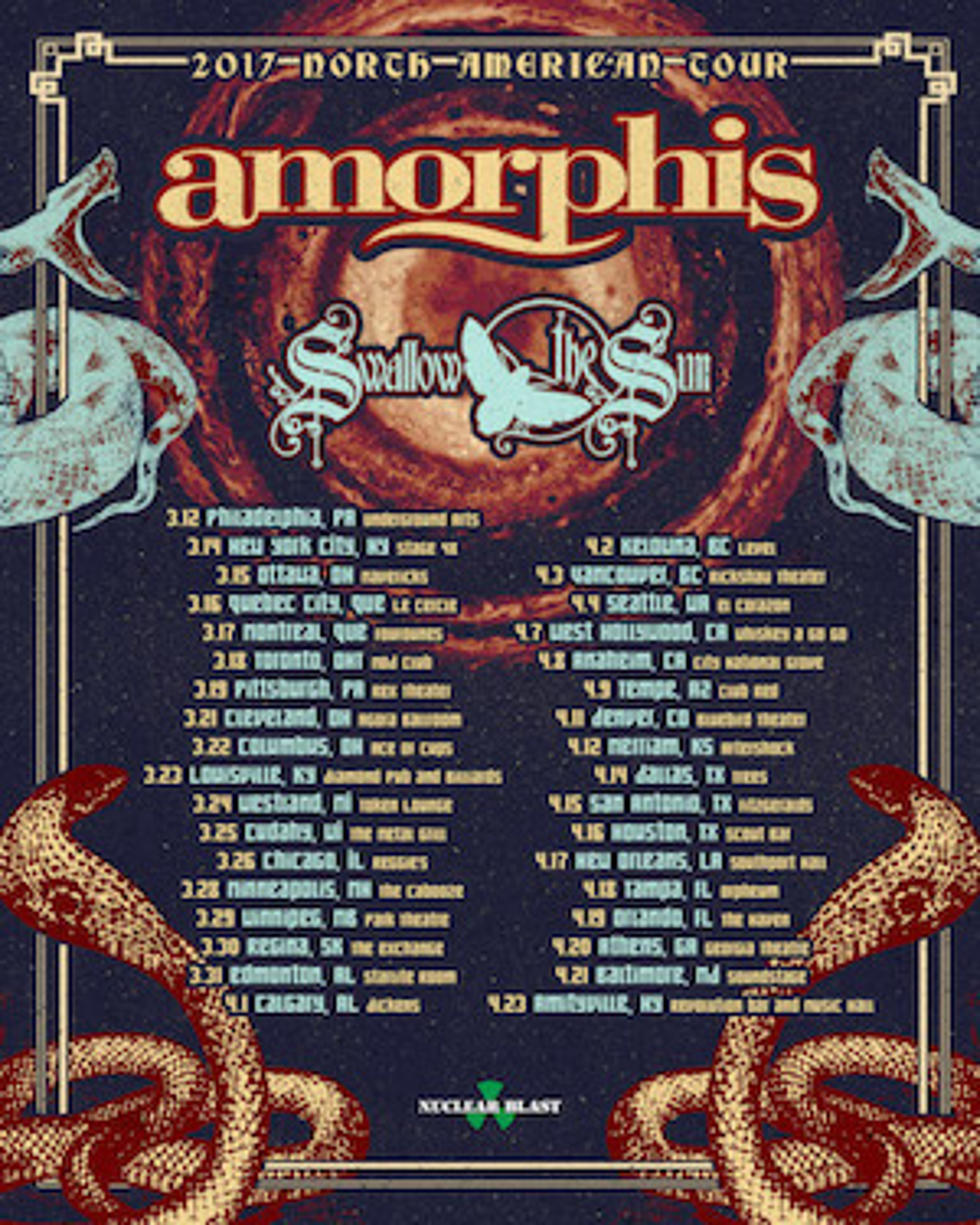 Amorphis Announce 2017 North American Tour With Swallow the Sun