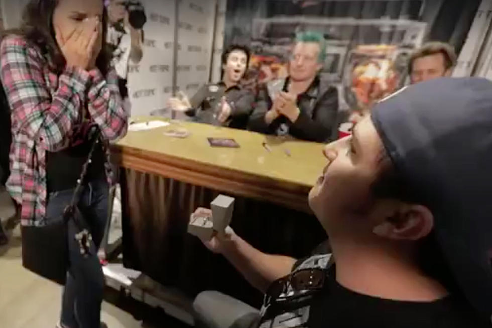 Green Day Witness Wedding Proposal at In Store Signing in Los Angeles