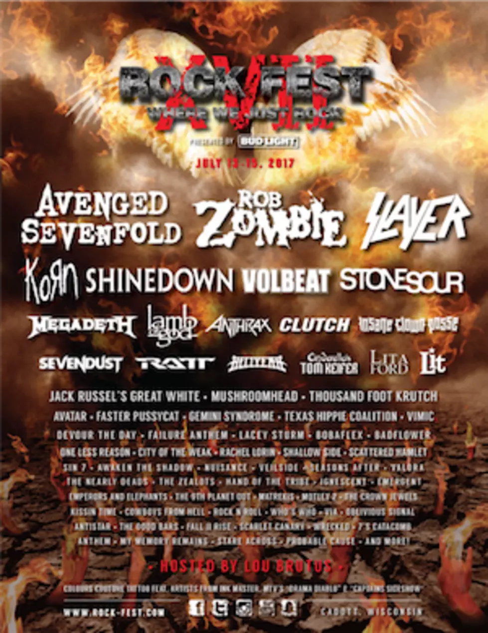 Avenged Sevenfold, Rob Zombie, Slayer to Headline Rock Fest