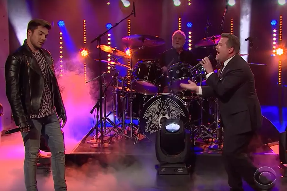 James Corden Challenges Adam Lambert in Queen Frontman Battle