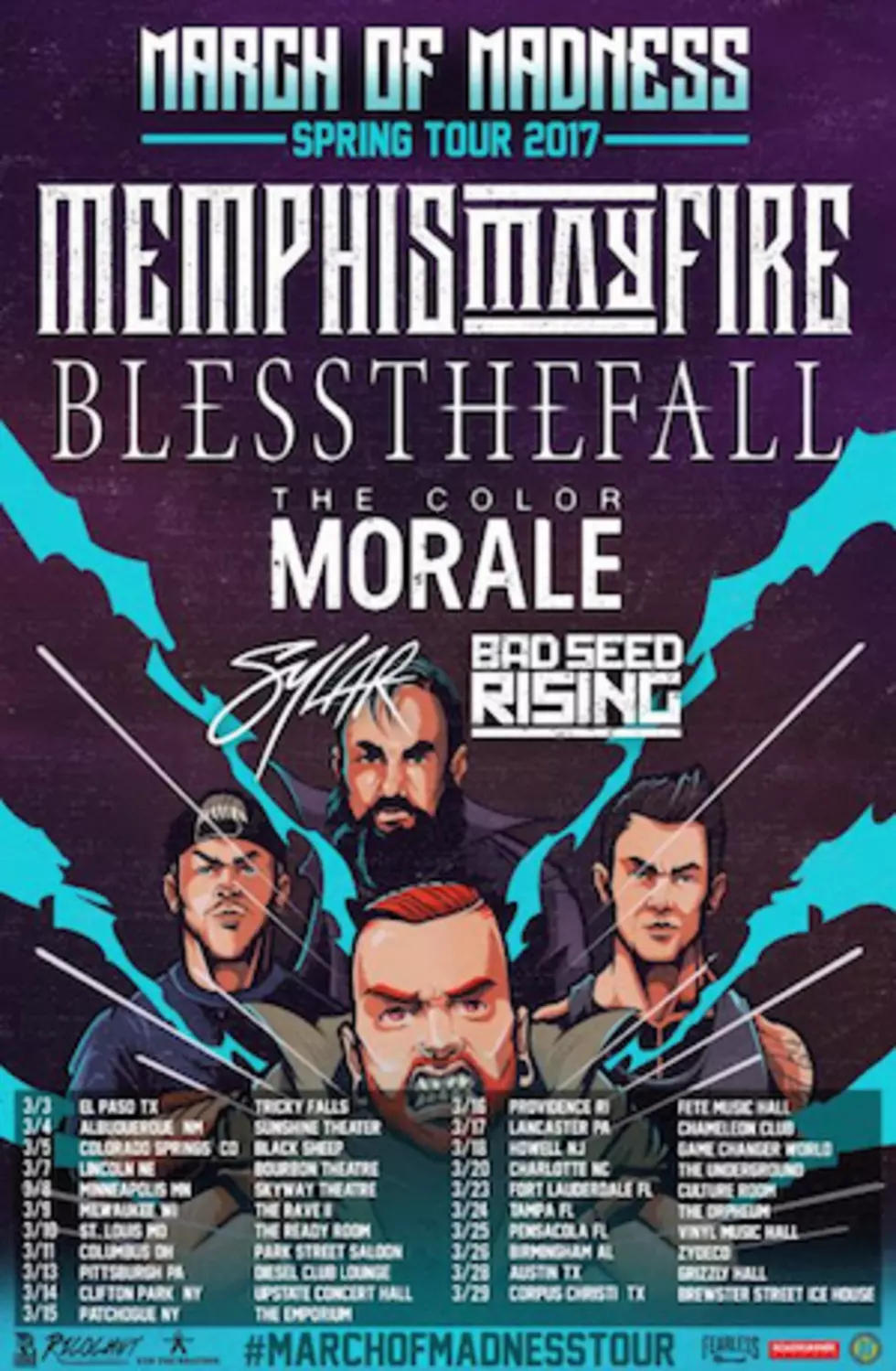 Memphis May Fire Announce &#8216;March of Madness&#8217; Tour With Blessthefall, The Color Morale + More