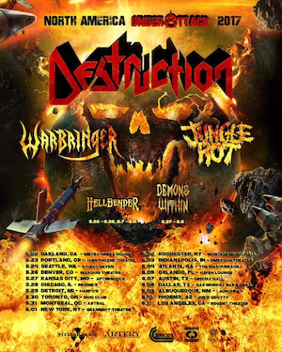 Destruction Announce 2017 North American Tour With Warbringer, Jungle Rot + More