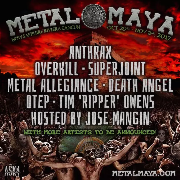 Anthrax, Overkill, Superjoint, Metal Allegiance, Death Angel + More to Shred &#8216;Metal Maya&#8217; Destination Festival in Mexico
