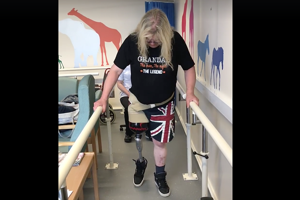 Steve Grimmett Walks For First Time Since Leg Amputation