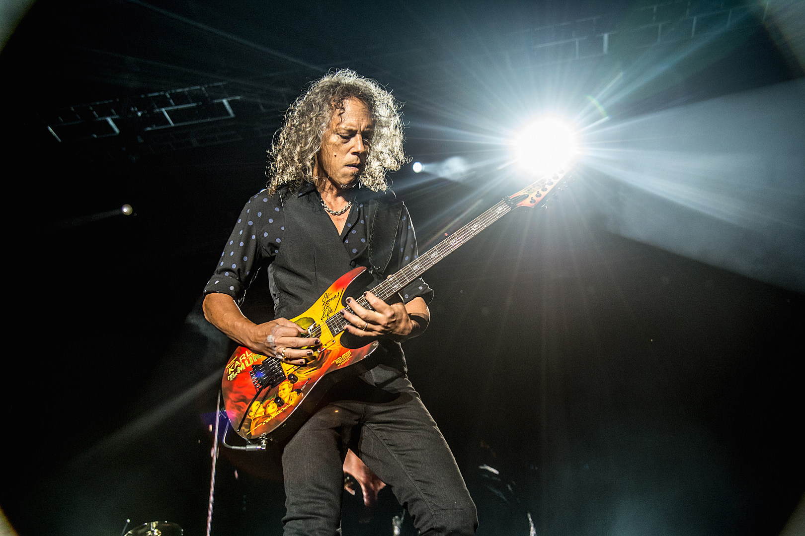 Metallica Kirk Hammett 2009 Green Zombie Concert Guitar Pick James Lars Robert 