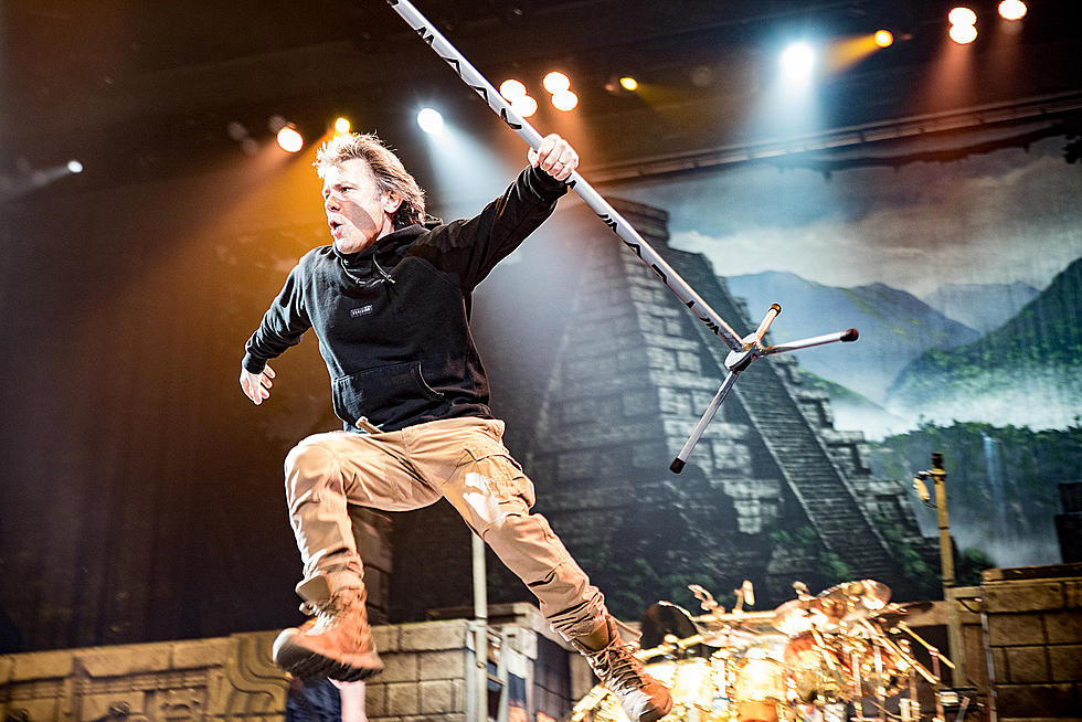Iron Maiden's Bruce Dickinson Takes a Tumble Onstage