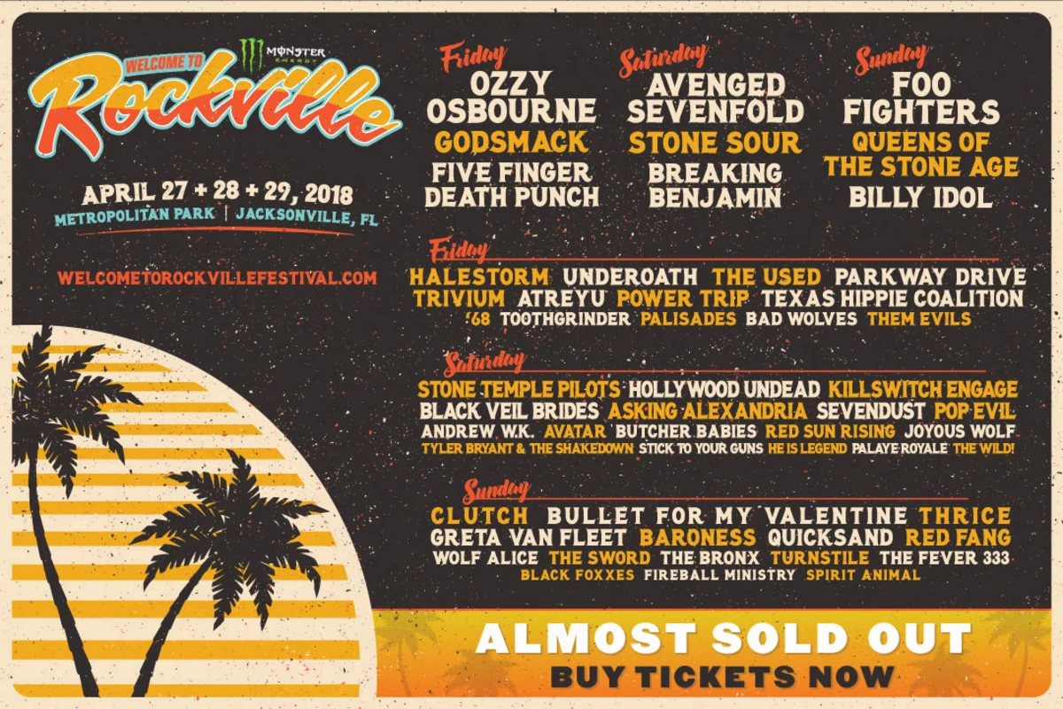 Welcome to Rockville 2018 Set Times Announced