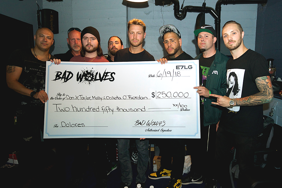 Bad Wolves Present $250,000 Check to Family of Cranberries&#8217; Dolores O&#8217;Riordan