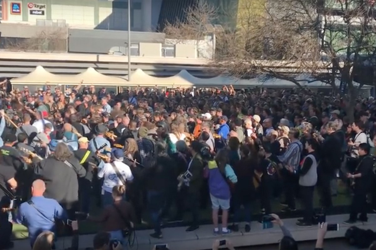 Watch World Record Attempt Playing AC/DC's 'Highway to Hell'