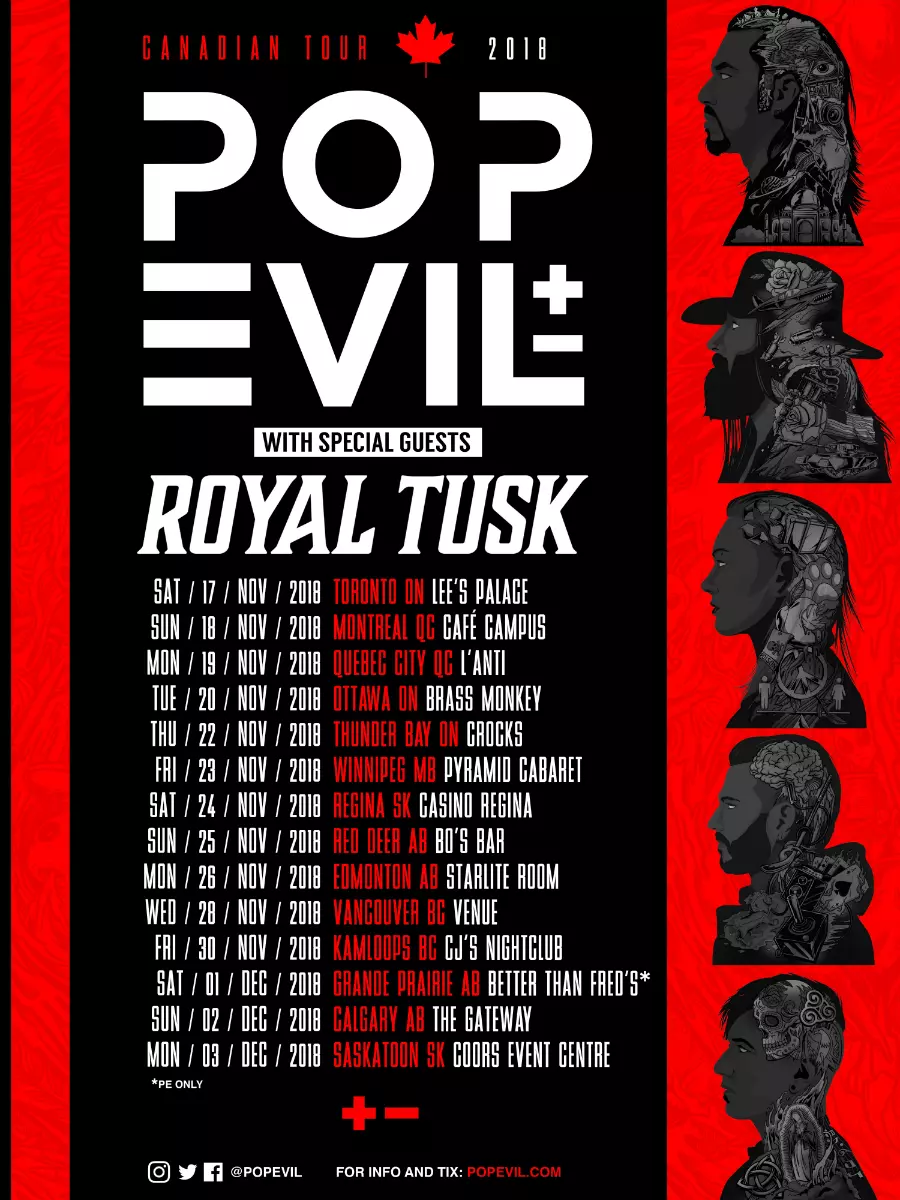 Pop Evil Announce Fall 2018 Canadian Tour Dates