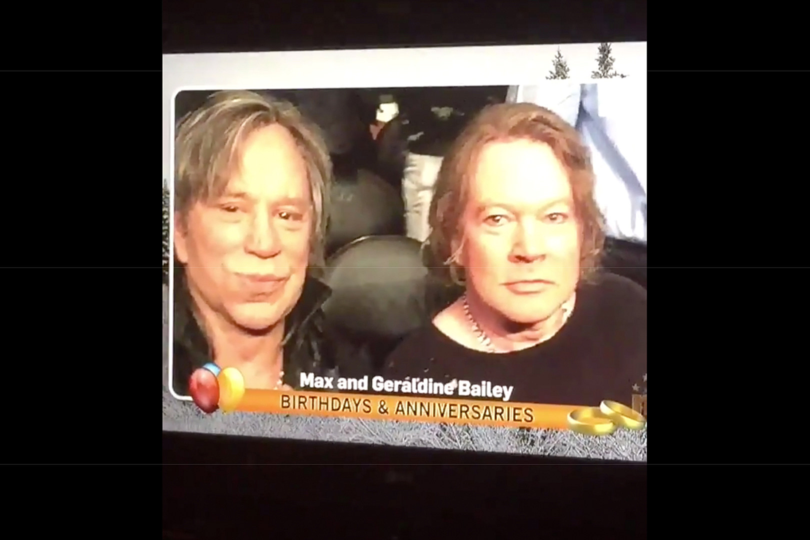 Local Newscast Mistakes Axl Rose, Mickey Rourke as Married Couple