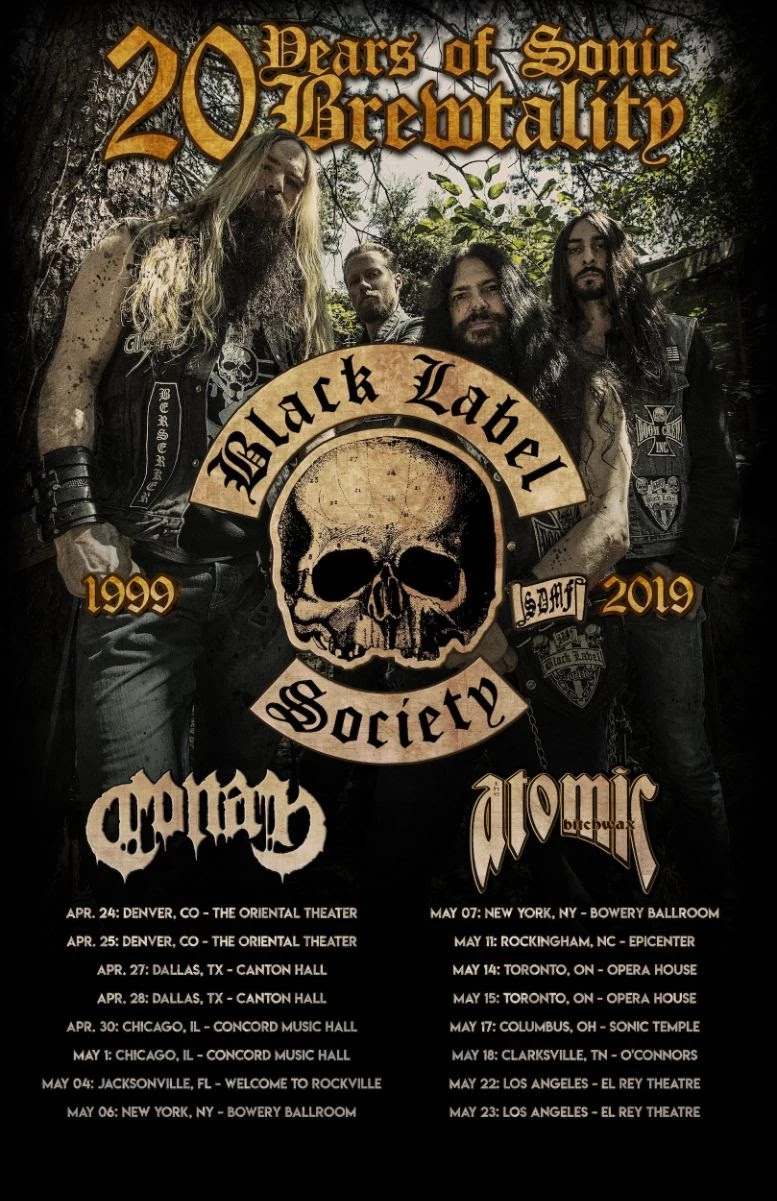 Black Label Society Book 20th Anniversary North American Tour