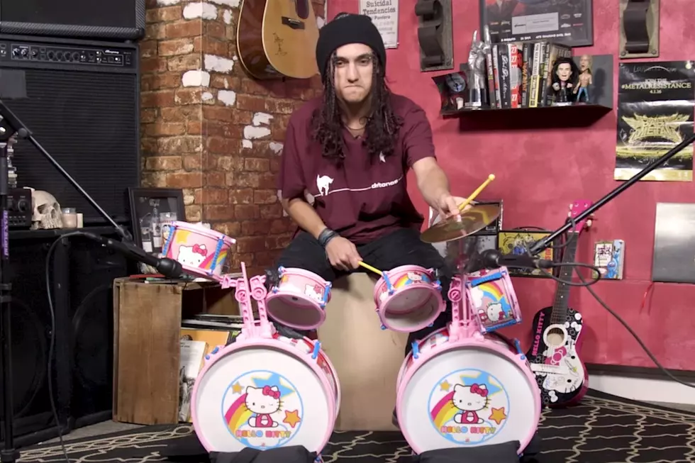 Max Portnoy Plays 'Name That Tune' on Hello Kitty Drum Kit