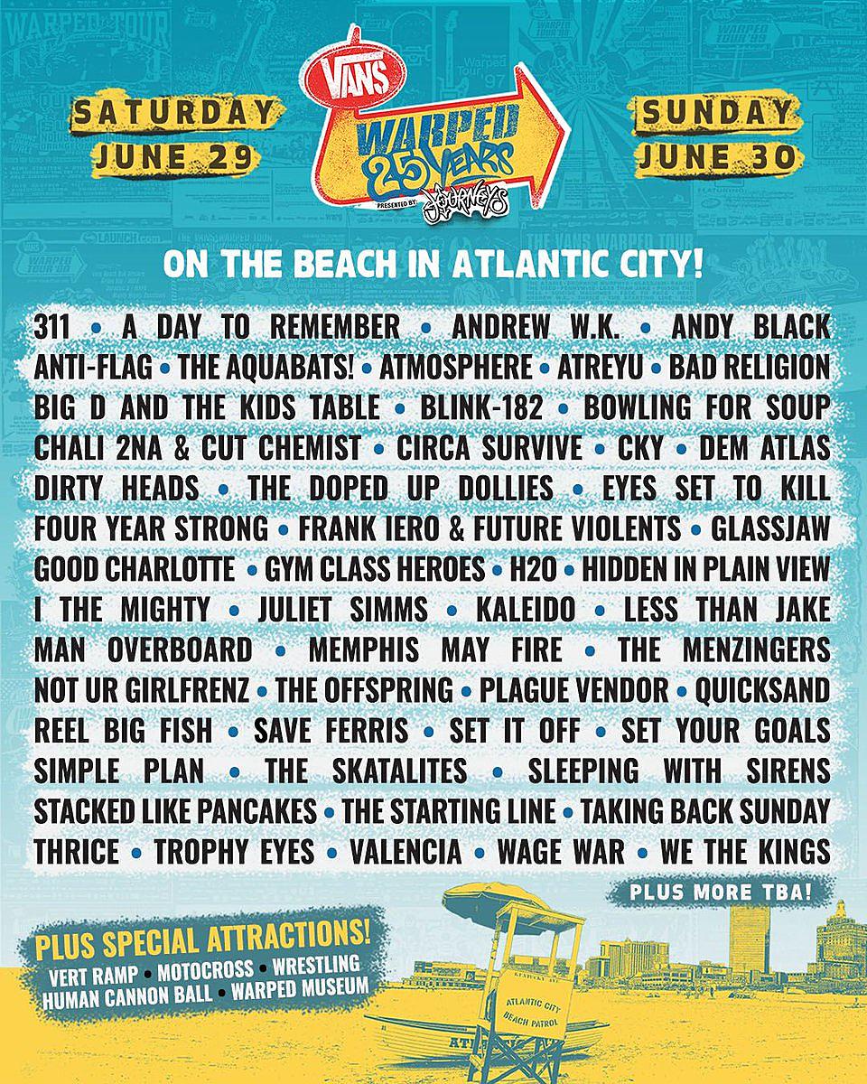 Warped Tour 2019 Lineup Revealed For Anniversary Shows