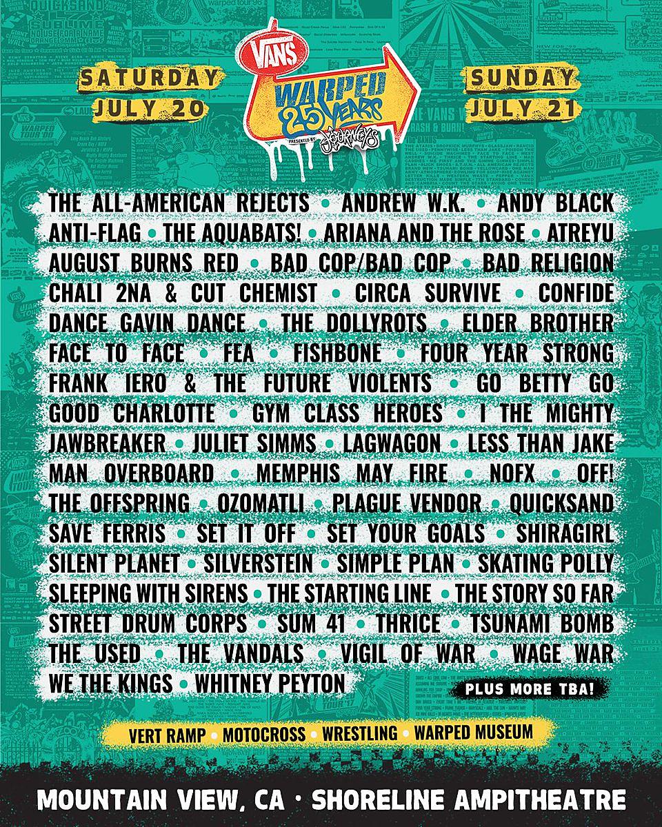 Warped Tour 2019 Lineup Revealed For Anniversary Shows