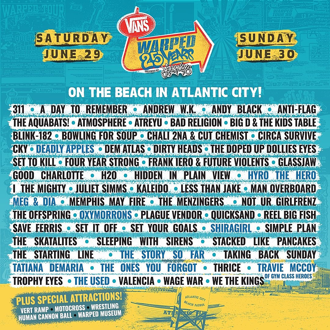 Warped Tour Add More Bands to Special 