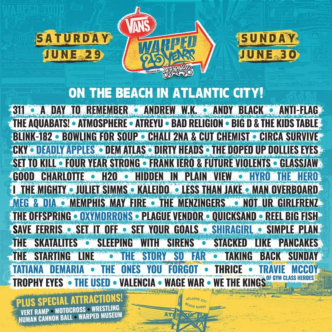 Warped Tour Adds More Bands To Special Anniversary Lineup | WEDG-FM
