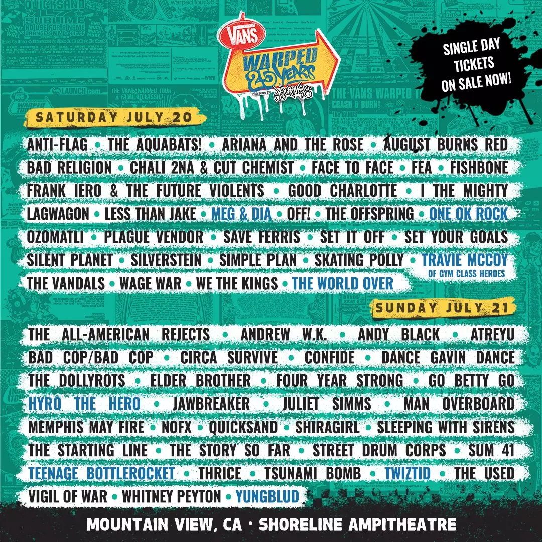 Warped Tour Add More Bands to Special Anniversary Lineup