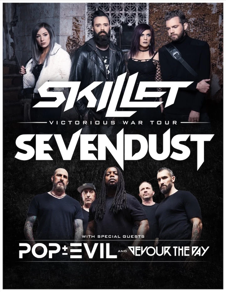 Pop Evil Tour 2020 Skillet + Sevendust Co Headline 'Victorious War' Tour Pop Evil Tour 2020 Skillet + Sevendust Co Headline 'Victorious War' Tour