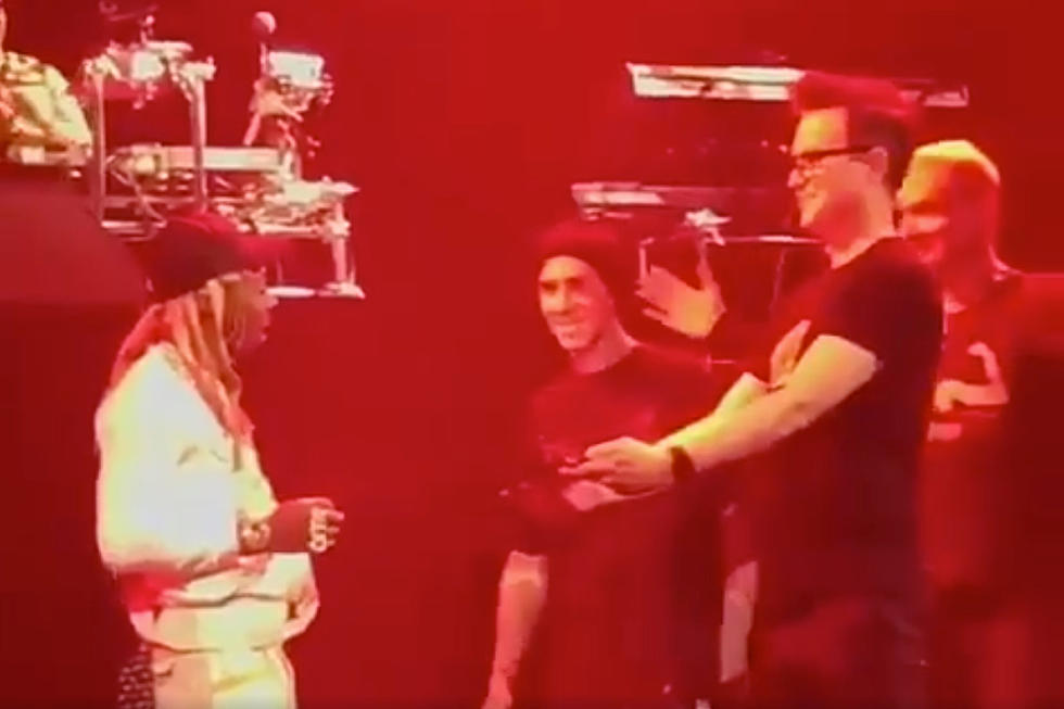Watch Blink-182 Give Lil Wayne a Blunt Onstage for His Birthday