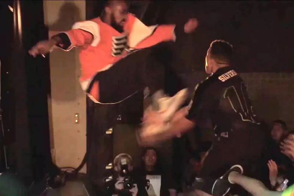 Watch: Hardcore Singer Dropkicks Stage Diver at Show