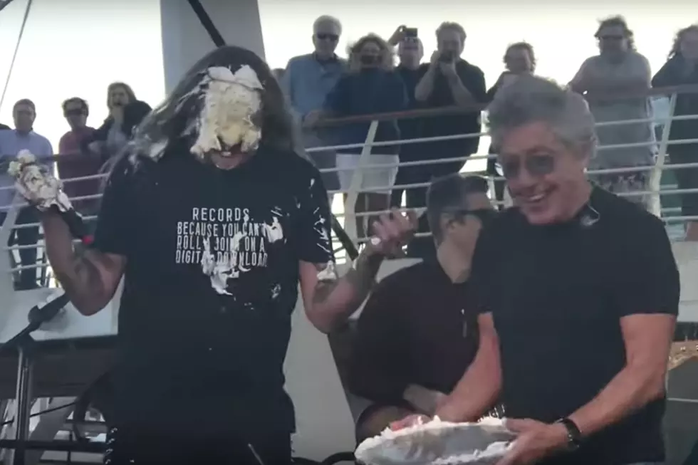 Watch the Who&#8217;s Roger Daltrey Smash His Birthday Cake Into Sebastian Bach&#8217;s Face