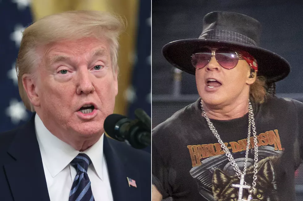 Guns N’ Roses’ ‘Live + Let Die’ Blasts as Trump Tours Mask Factory Without Mask