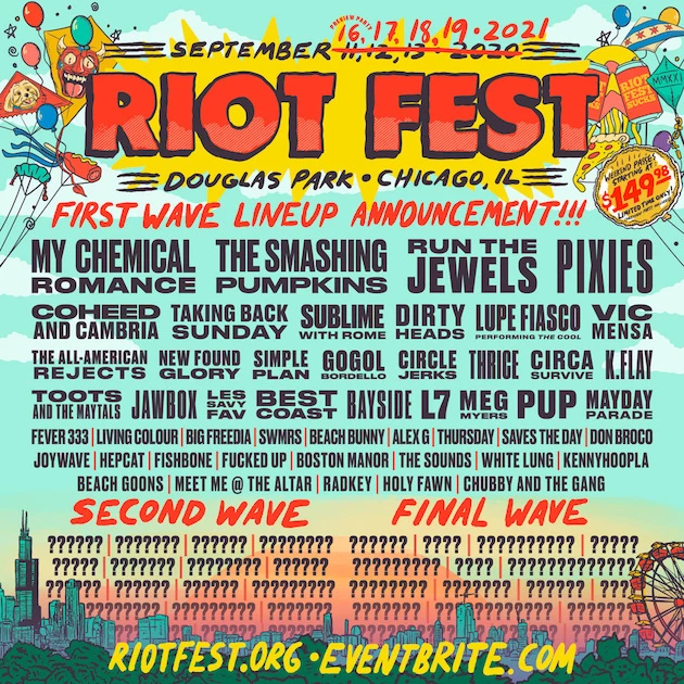 Riot Fest Cancels 2020 Festival, Announces 2021 Headliners