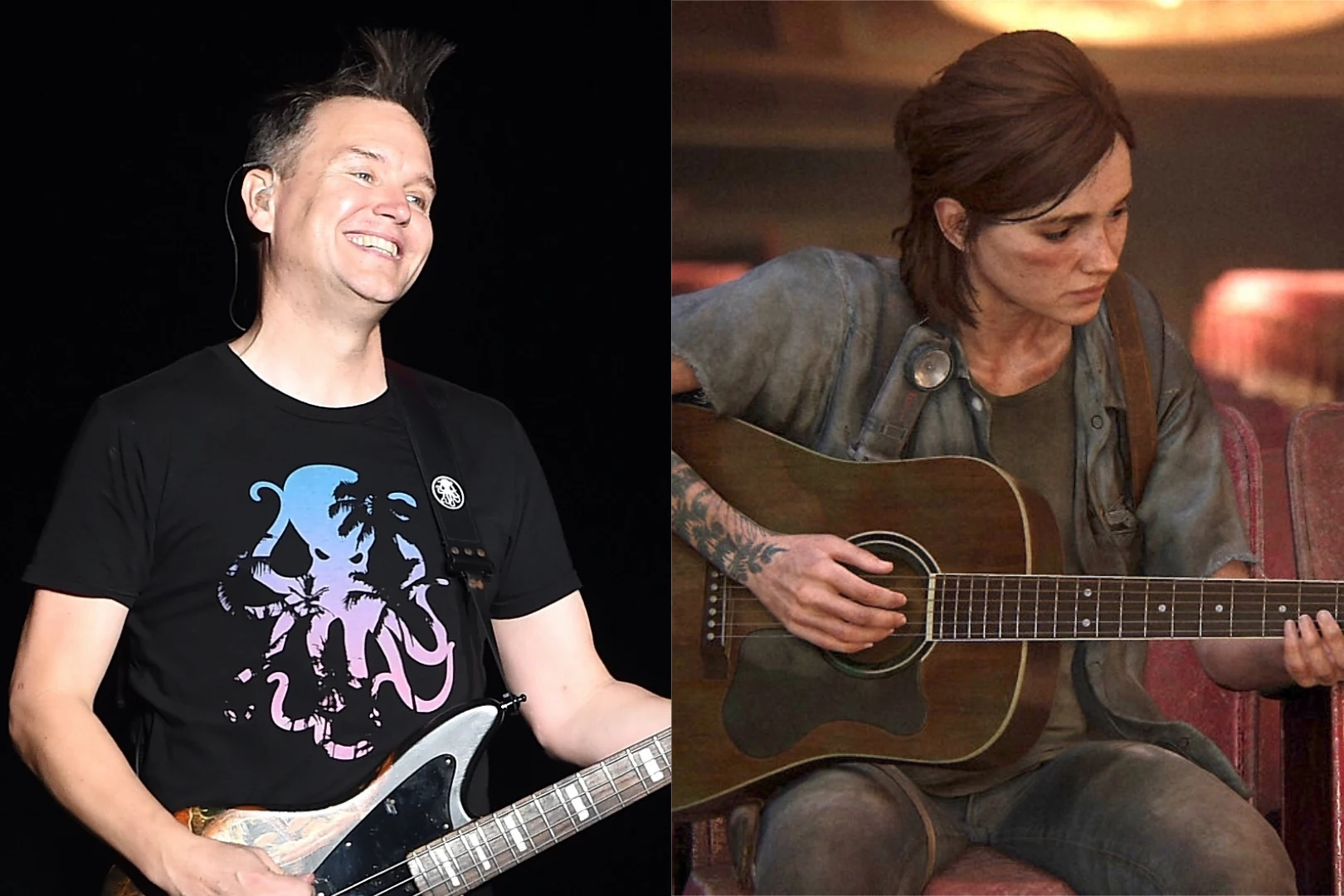 Blink 182's Mark Hoppus performs their song Dammit on Ellie's guitar : r/PS4