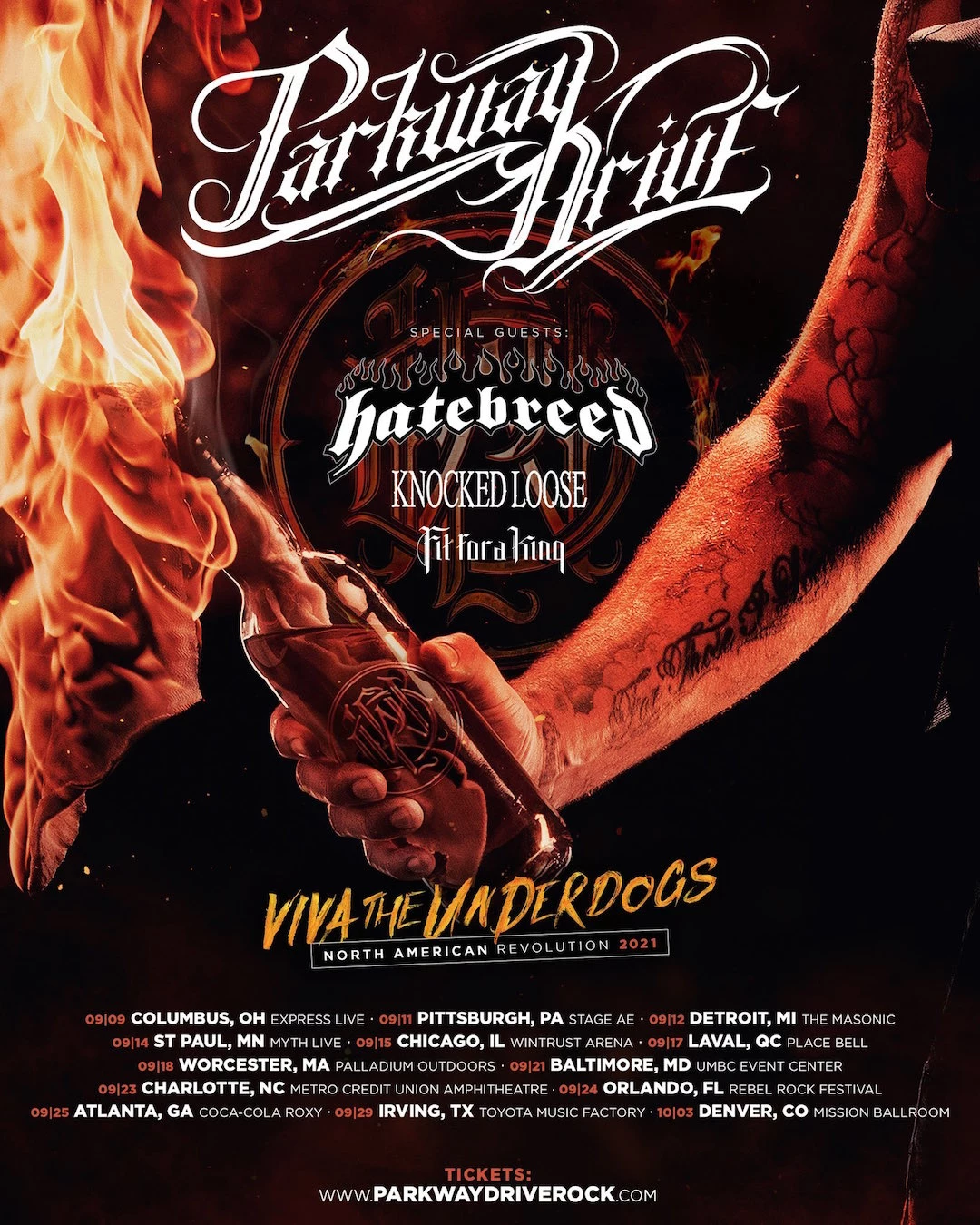 PARKWAY DRIVE Announces 2022 North American Tour With HATEBREED