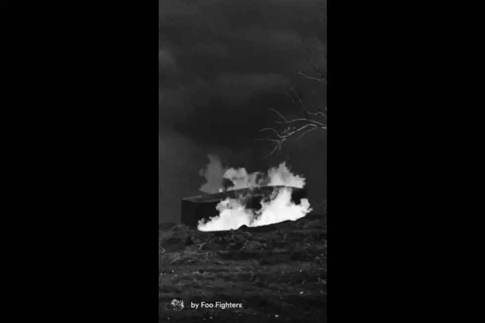 Foo Fighters' new album tease contains this image of a coffin on fire.