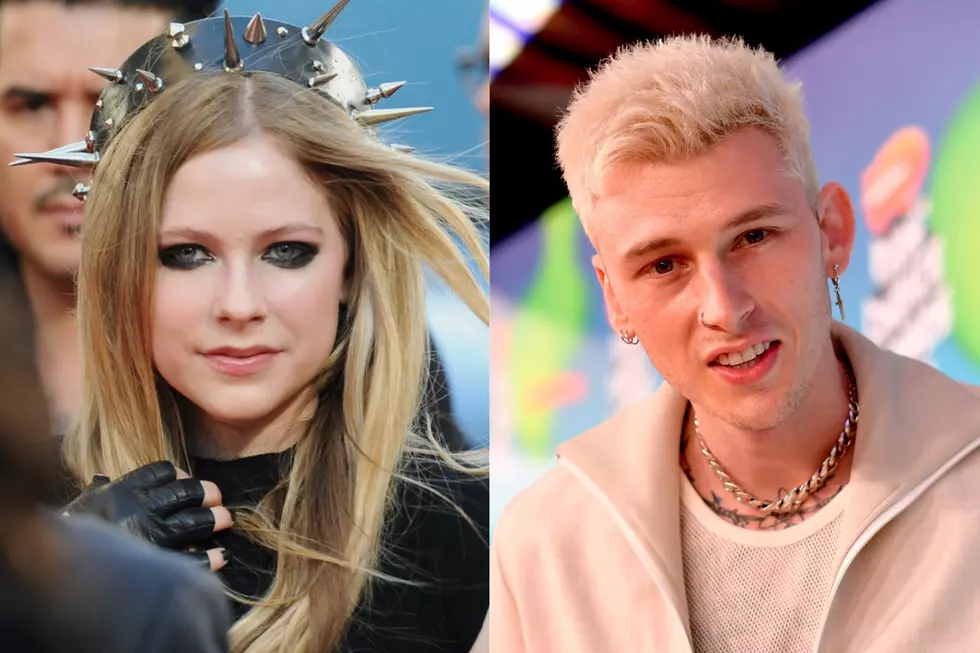 Avril Lavigne Teases Collaboration With Machine Gun Kelly in New Studio Photos