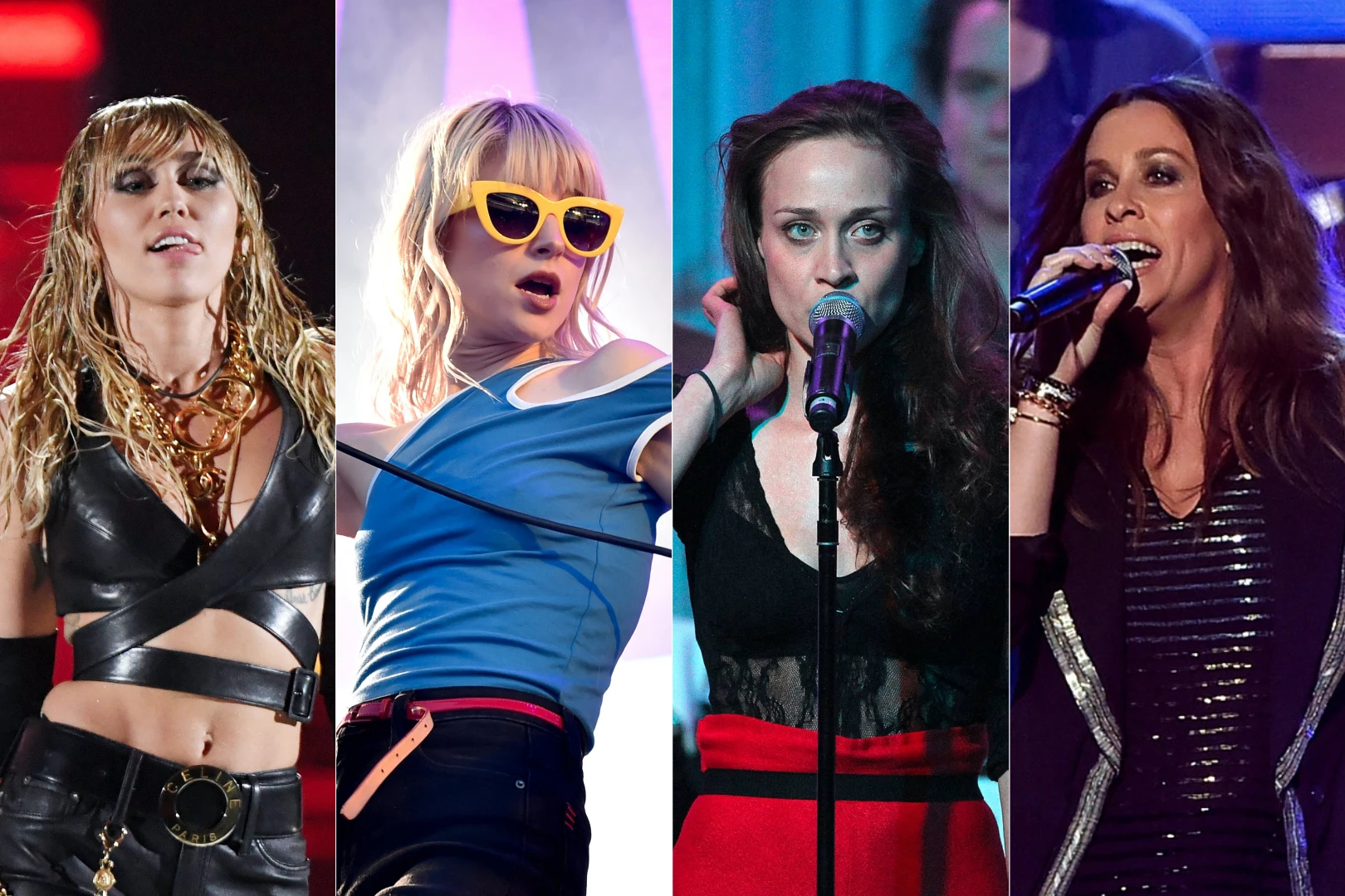 Miley Cyrus Hayley Williams Fiona Apple Alanis Morissette 